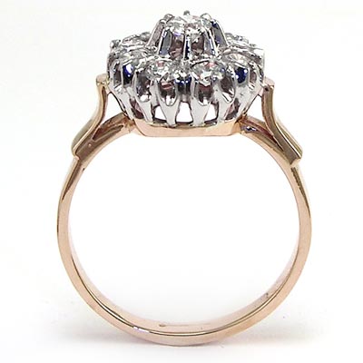 Russian style Diamond Engagement Ring 585 R735