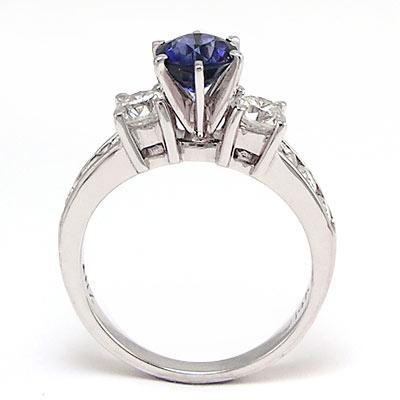14k Gold Sapphire Diamond Ring R744 14k Gold Sapphire Diamond Ring R744