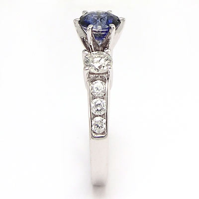 14k Gold Sapphire Diamond Ring R744 14k Gold Sapphire Diamond Ring R744