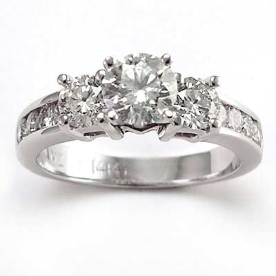 Diamond Engagement Ring 14k Gold R745