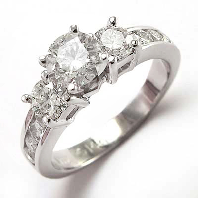 Diamond Engagement Ring 14k Gold R745