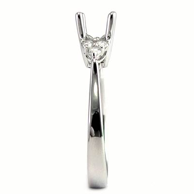 Diamond Semi Mount Rings 18k white gold R756