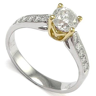 18k White Gold Diamond Engagement Ring R759