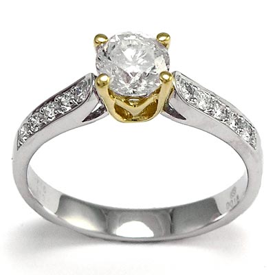 18k White Gold Diamond Engagement Ring R759