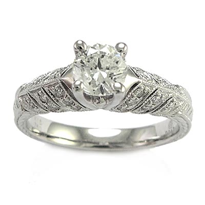 18K White Gold Diamond Ring R769