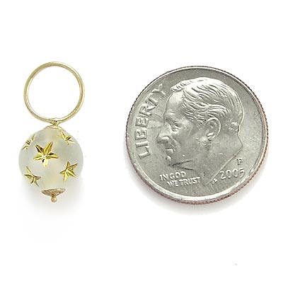 14k Gold Star Bead Charms E675 14k Gold Star Bead Charms E675