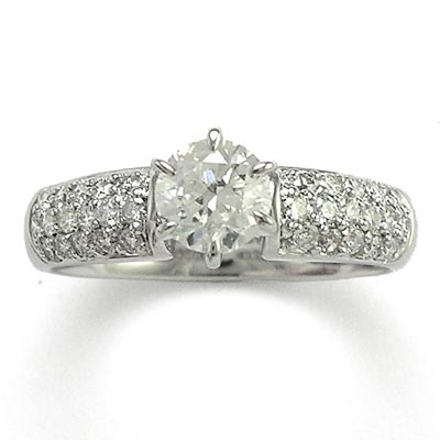 18K White Gold Diamond Ring R774