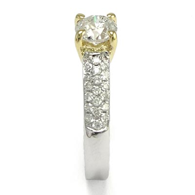 18K White Gold Diamond Engagement Ring R775