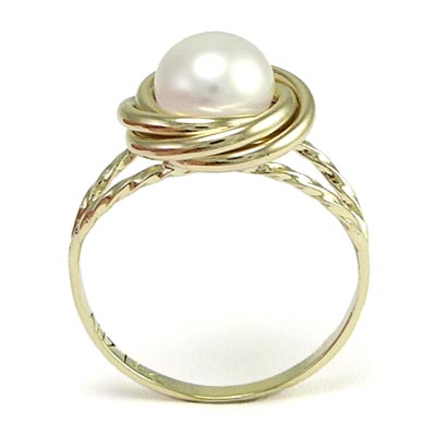 14k Pearl Love Knot Ring R779