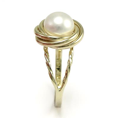 14k Pearl Love Knot Ring R779
