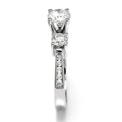 Diamond Engagemen Ring in 14k white gold R783