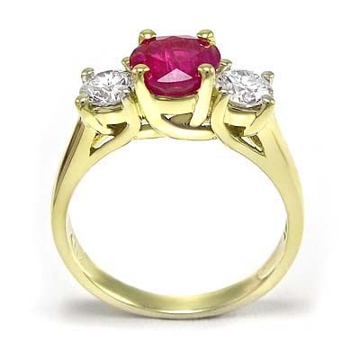 18k Gold Ruby and Diamond Engagement Ring R816 18k Gold Ruby and Diamond Engagement Ring R816