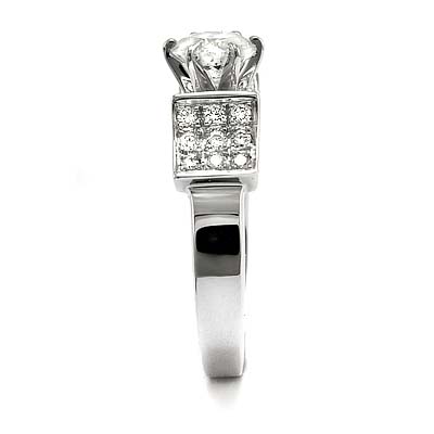 14k White Gold Diamond Engagement Ring R830