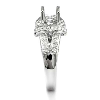 Diamond Semi-Mount Ring Setting 18k Gold #R840