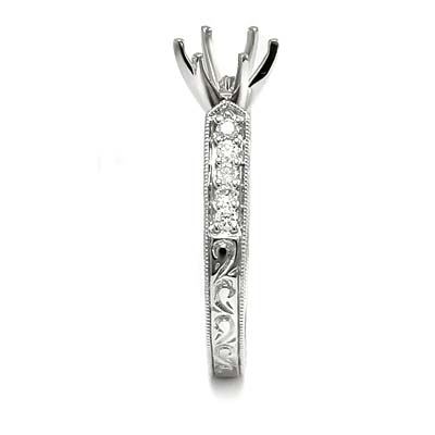 18k White Gold Diamond Setting ring R845