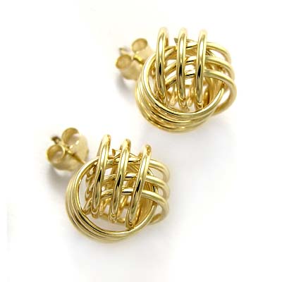 14k Gold Love Knot Studs E728