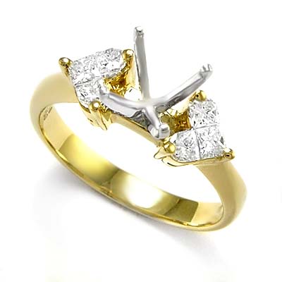 18k Yellow Gold Diamond Setting R844