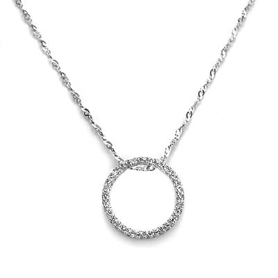 10k Gold Circle Diamond Pendant P373 Out-of-Stock