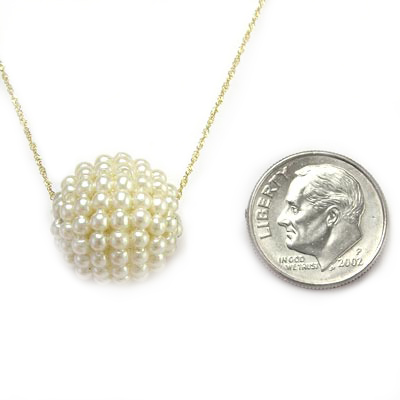 14k Gold Pearl Pendant P377