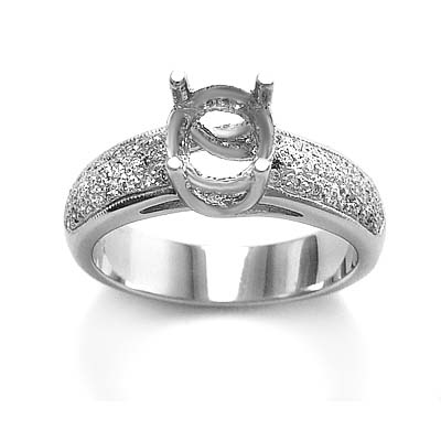 Diamond Semi-Mount Ring Setting 14k R877