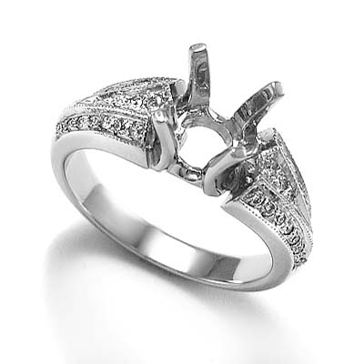 14k Gold Diamond Engagement Ring R881 14k Gold Diamond Engagement Ring R881