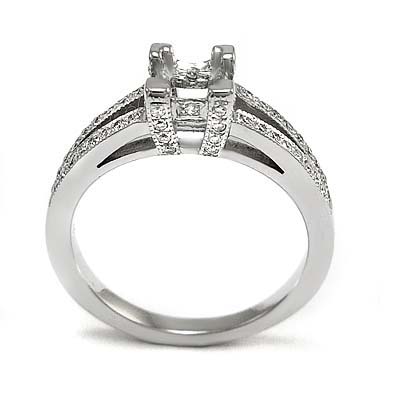 14k Gold Diamond Ring Mounting R882 14k Gold Diamond Ring Mounting R882