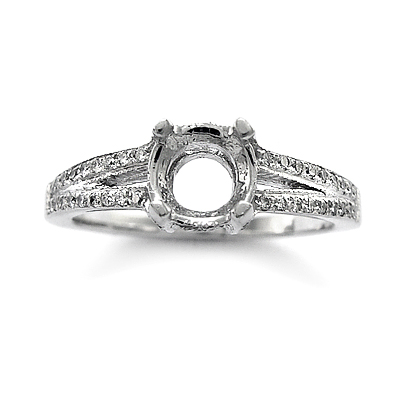 14k Gold Diamond Ring Mounting R883 14k Gold Diamond Ring Mounting R883