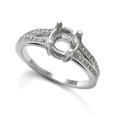 14k Gold Diamond Ring Mounting R883 14k Gold Diamond Ring Mounting R883