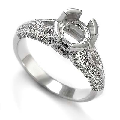 14k Gold Diamond Ring Mounting R888 14k Gold Diamond Ring Mounting R888