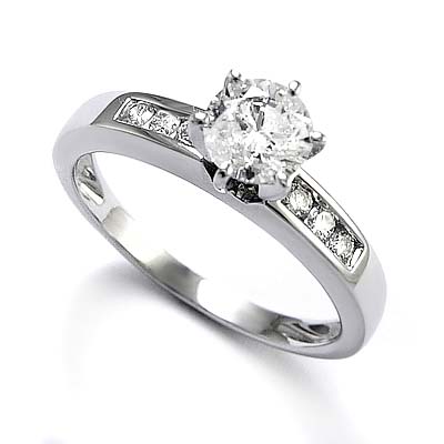 Diamond Solitaire Engagement Ring 18k R903