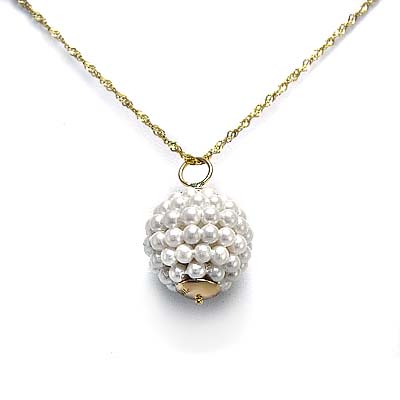 14k Gold Pearl Pendant P379