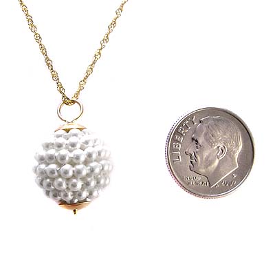 14k Gold Pearl Pendant P379