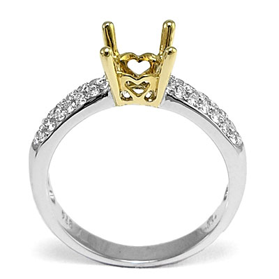 18k White Gold Diamond Ring Setting R922