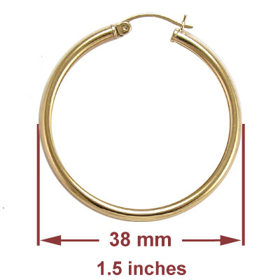 Yellow Gold Hoop Earrings E593