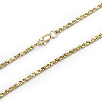 10k Yellow Gold Rope Chain necklace 18 " #N180