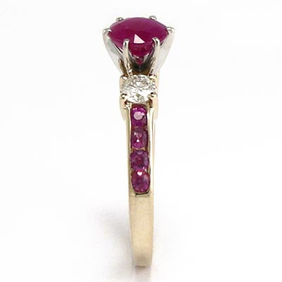 Ruby and Diamond Engagement Ring R663 Ruby and Diamond Engagement Ring R663