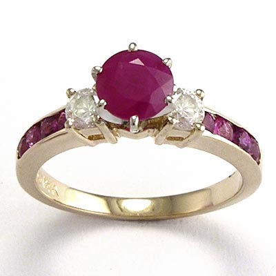Ruby and Diamond Engagement Ring R663 Ruby and Diamond Engagement Ring R663