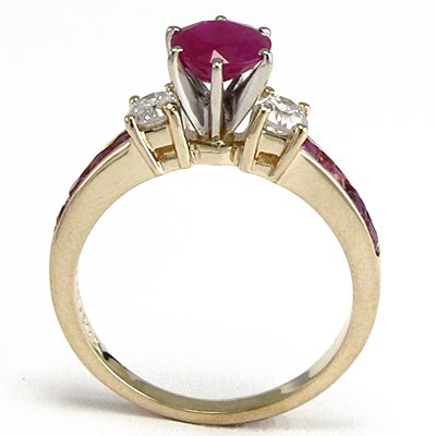 Ruby and Diamond Engagement Ring R663 Ruby and Diamond Engagement Ring R663