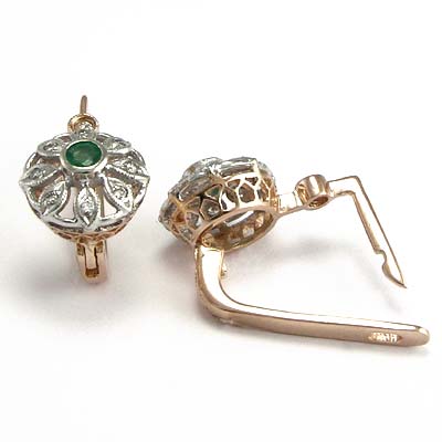 Russian style Diamond Earrings 585 E567
