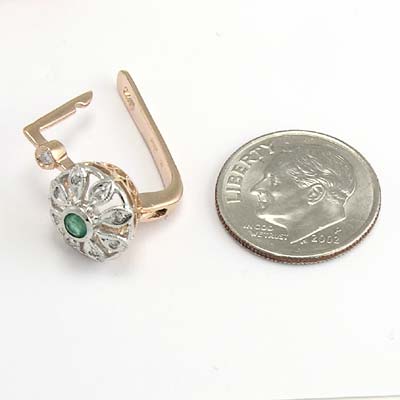 Russian style Diamond Earrings 585 E567