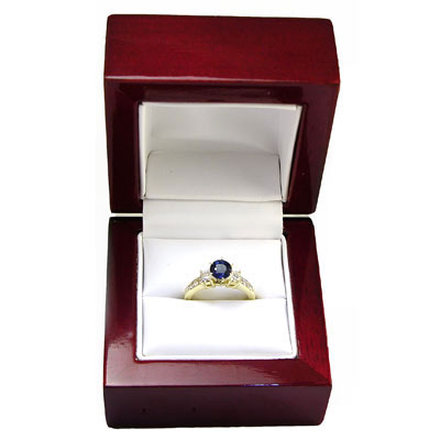 18k Gold Sapphire and Diamond Ring R656