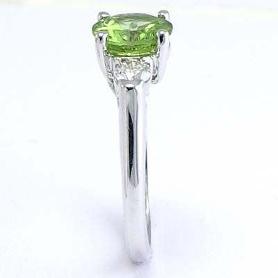 14k Gold Peridot Diamond Ring R649