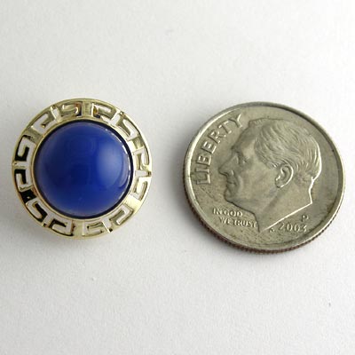 14k Gold Blue Onyx Earrings E512