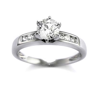 14k White Gold Diamond Ring R1171
