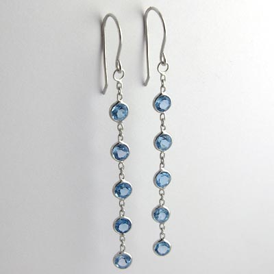 14k Topaz Dangling Earrings E515 14k Topaz Dangling Earrings E515