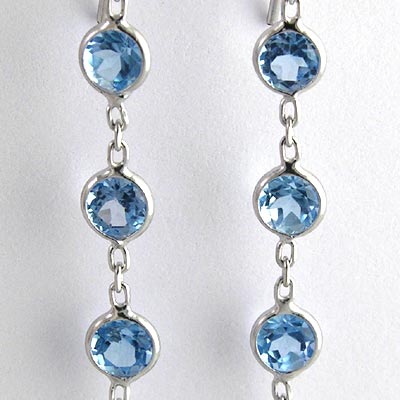 14k Topaz Dangling Earrings E515 14k Topaz Dangling Earrings E515