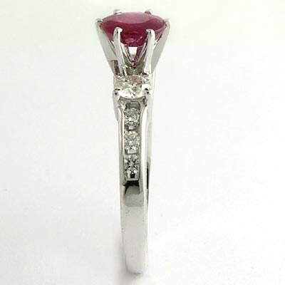 14k Gold Ruby and Diamond Ring R579