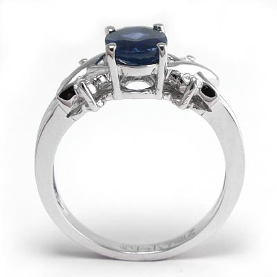 14k Gold Diamond and Sapphire Ring R565