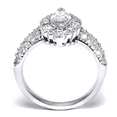 14k White Gold Diamond Ring R562