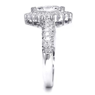 14k White Gold Diamond Ring R562